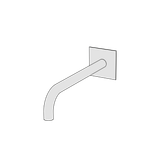  Vòi chậu lavabo gắn tường dài 250mm (không van trộn) bằng đồng Minimè - CME2 