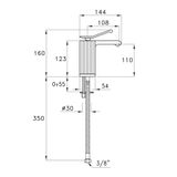  Vòi chậu lavabo cao 160mm bằng đồng Casanova - 3222 