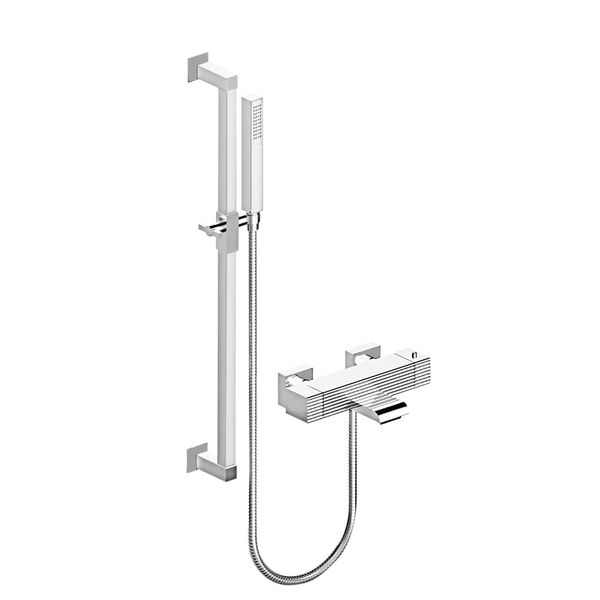  Vòi bồn tắm gắn tường có sen cầm tay và thanh trượt bằng đồng Casanova - 3267TM302-6 