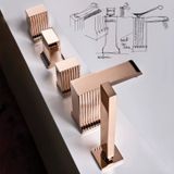  Vòi bồn tắm 5 lỗ có vòi sen cầm tay bằng đồng Casanova - 3256TR308 