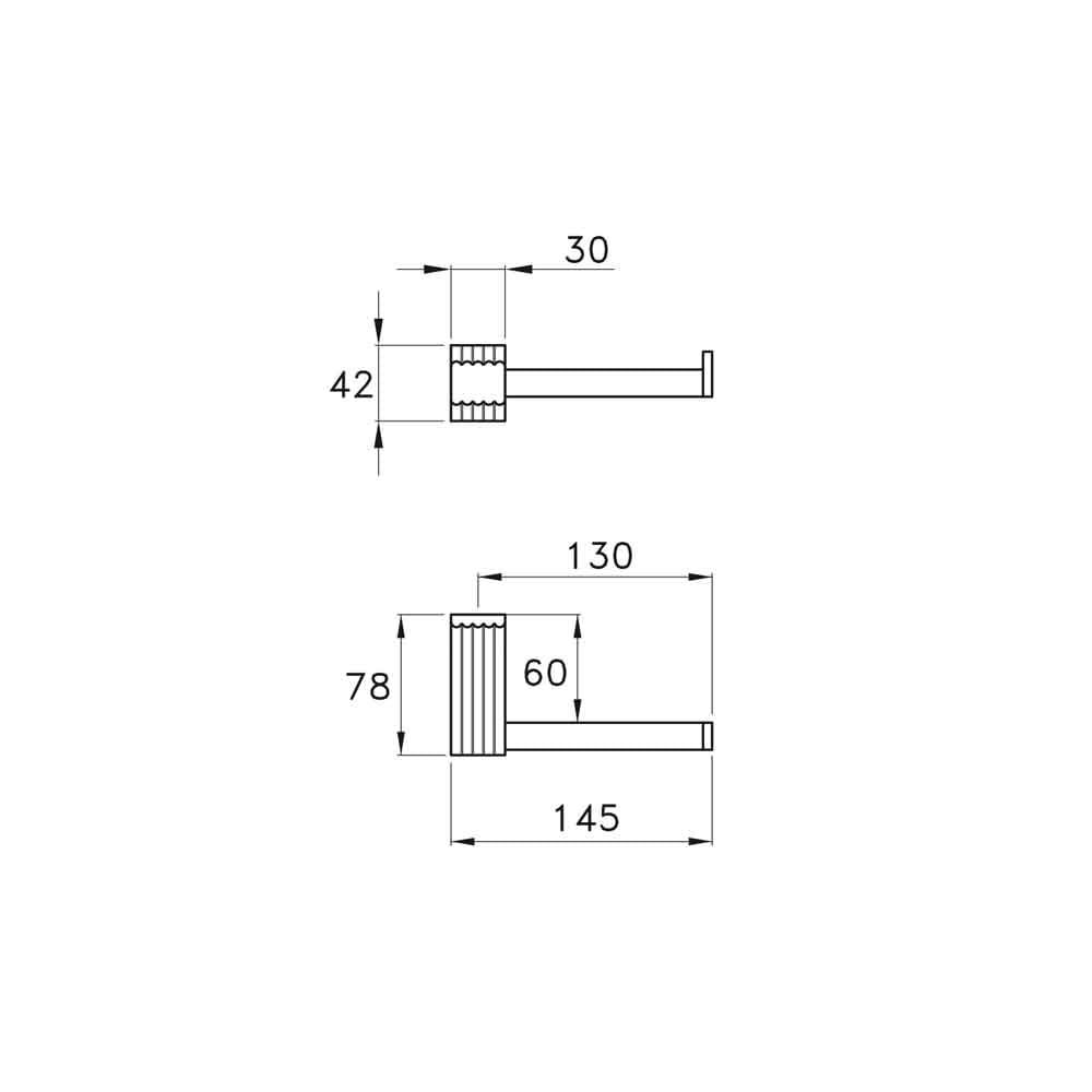  Móc treo giấy vệ sinh không nắp chụp bằng đồng Casanova - 1033 