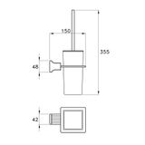  Cọ chà rửa vệ sinh toilet, phòng tắm treo tường Casanova - 1052 