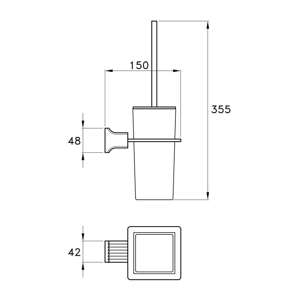  Cọ chà rửa vệ sinh toilet, phòng tắm treo tường Casanova - 1052 
