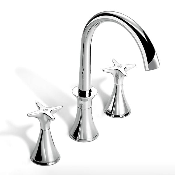  Vòi chậu lavabo 3 lỗ bằng đồng 130 - 3225 