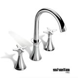  Vòi chậu lavabo 3 lỗ bằng đồng 130 - 3225 