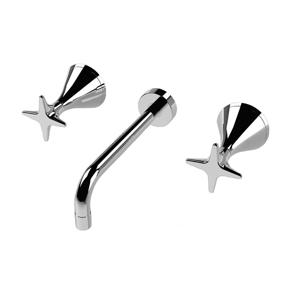  Vòi chậu lavabo gắn tường bằng đồng 130 - 3863 