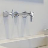  Vòi chậu lavabo gắn tường bằng đồng 130 - 3863 