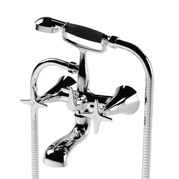  Vòi bồn tắm gắn tường có vòi sen cầm tay bằng đồng 130 - 3274-306 