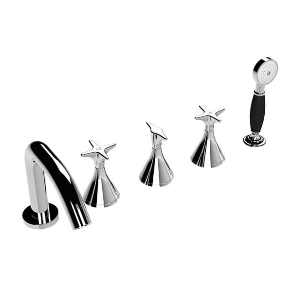  Vòi bồn tắm 5 lỗ có vòi sen cầm tay bằng đồng 130 - 3256TR308 