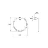  Móc tròn treo khăn phòng tắm bằng đồng Timeaster - 603 