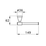  Móc treo giấy vệ sinh không nắp chụp bằng đồng Timeaster - 1033 