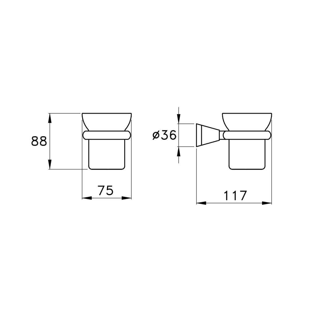  Ly đựng bàn chải đánh răng treo tường phòng tắm bằng đồng Timeaster - 1012-1022 