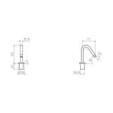  Vòi chậu lavabo cao 155m (không van trộn) bằng đồng Minimè - CTM1 