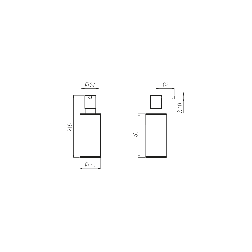  Bình xịt xà phòng tắm để bàn bằng đồng Koè - CWD1 