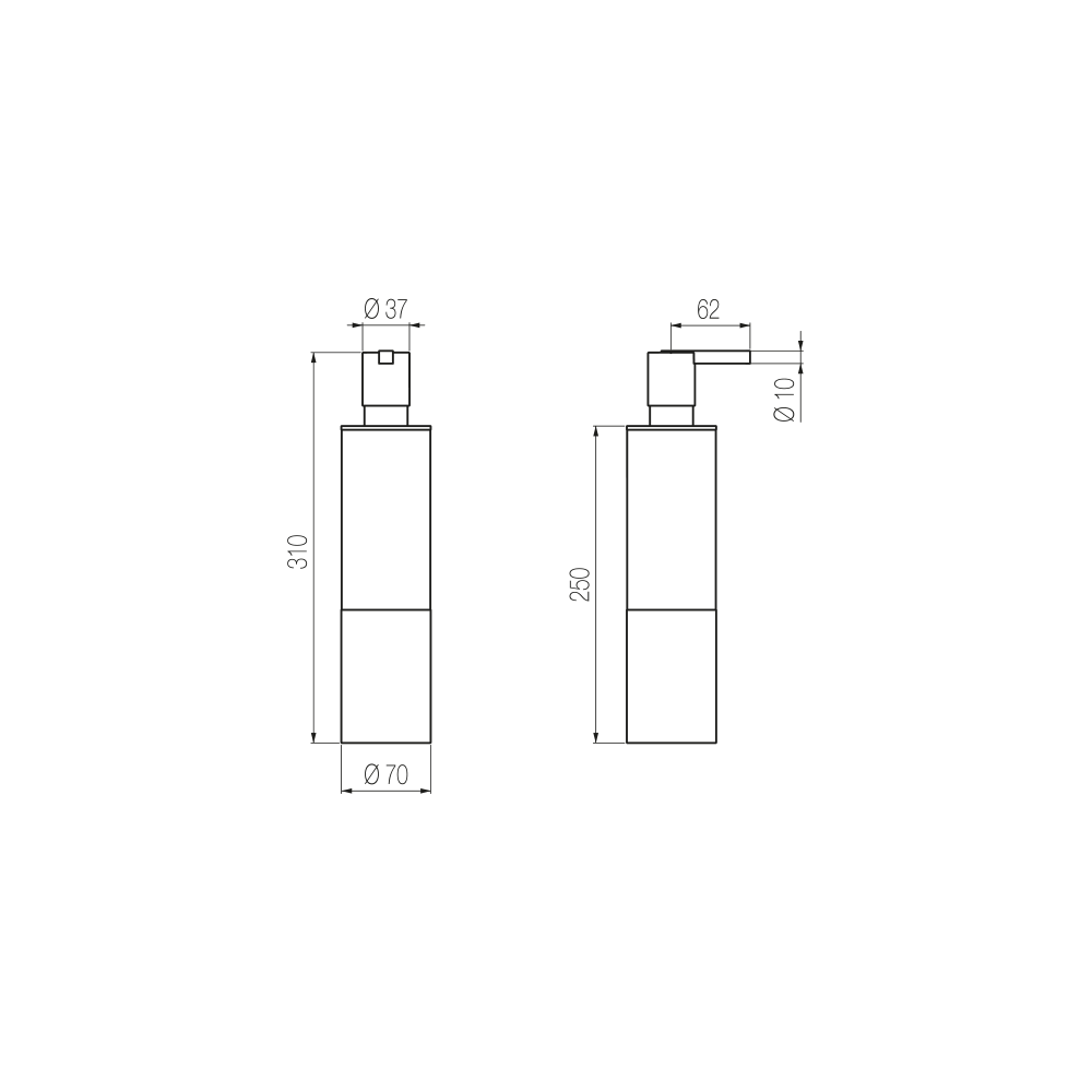  Bình xịt xà phòng tắm để bàn bằng đồng Tibò - CWD2 