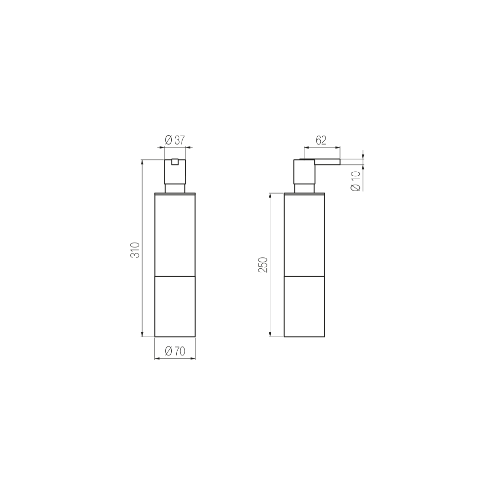  Bình xịt xà phòng tắm để bàn bằng đồng Round - CWD2 