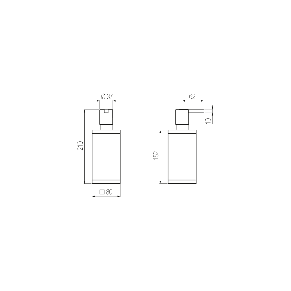  Bình xịt xà phòng tắm bằng đồng Square - CWD3 