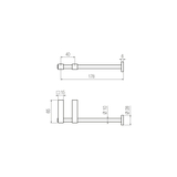  Móc treo giấy vệ sinh không nắp chụp bằng đồng Koè - CWK2 
