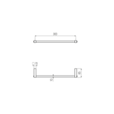  Thanh treo khăn phòng tắm 300mm bằng đồng Koè - CWK3 