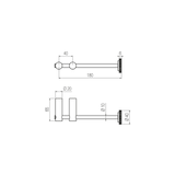  Móc treo giấy vệ sinh không nắp chụp bằng đồng Tibò - CWO2 