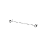  Thanh treo khăn phòng tắm 450mm bằng đồng Tibò - CWO4 