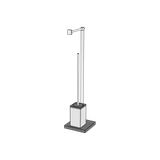  Cây treo giấy vệ sinh và bàn chải chà rửa vệ sinh toilet, phòng tắm bằng đồng để sàn Square - CWP5 