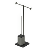  Cây treo giấy vệ sinh đôi và bàn chải chà rửa vệ sinh toilet, phòng tắm bằng đồng để sàn Square - CWP6 