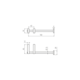  Móc treo giấy vệ sinh không nắp chụp bằng đồng Square - CWR2 