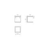  Giá treo phụ kiện phòng tắm hình vuông bằng đồng Square - CWS6 