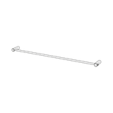  Thanh treo khăn phòng tắm 600mm bằng đồng Round - CWT5 