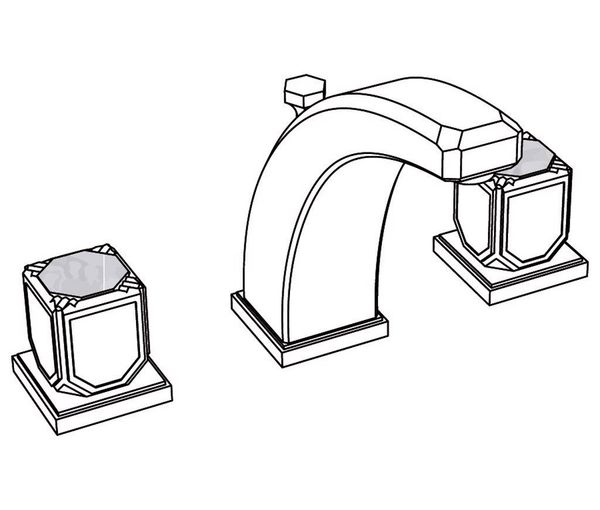  Vòi chậu rửa mặt cổ điển bằng đồng Coco Top Pierre Green Aventurine - 1301 