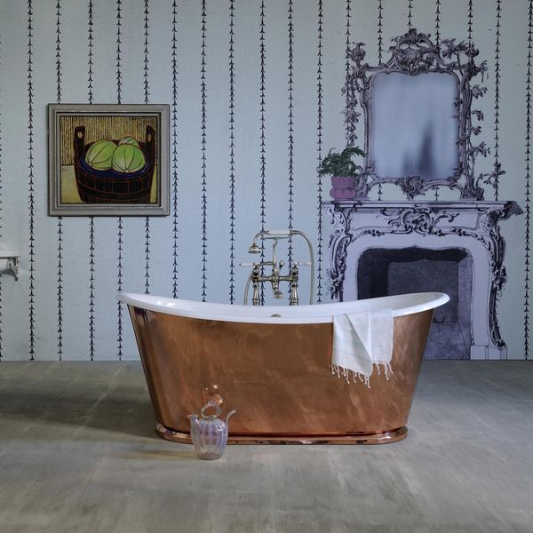  Bồn Tắm Cast Iron Usk Bateau Polished Copper 
