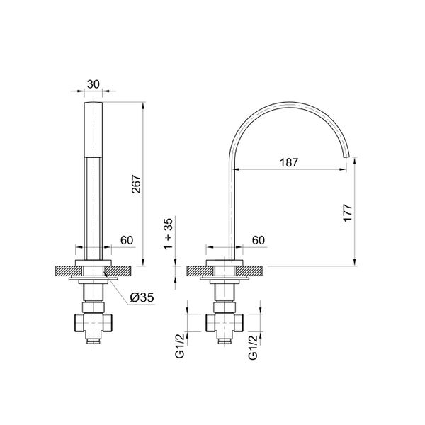  Vòi chậu rửa mặt bằng đồng Boy - DJCAN4614-BOY192034NA 