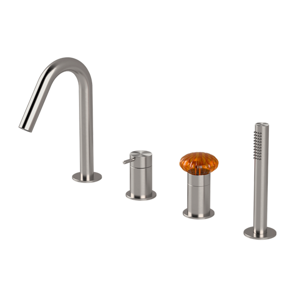  Vòi bồn tắm 4 lỗ có vòi sen cầm tay bằng stainless steel Dorin - DOR16 