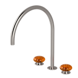  Vòi chậu lavabo xoay 3 lỗ cao 380mm bằng stainless steel Dorin - DOR24 