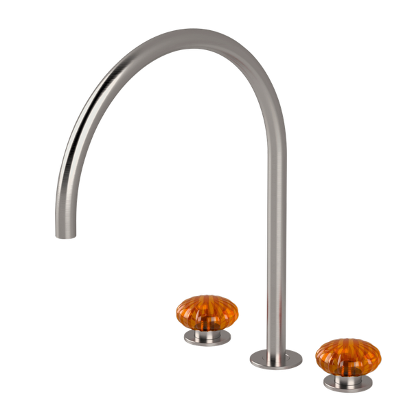  Vòi chậu lavabo xoay 3 lỗ cao 380mm bằng stainless steel Dorin - DOR24 