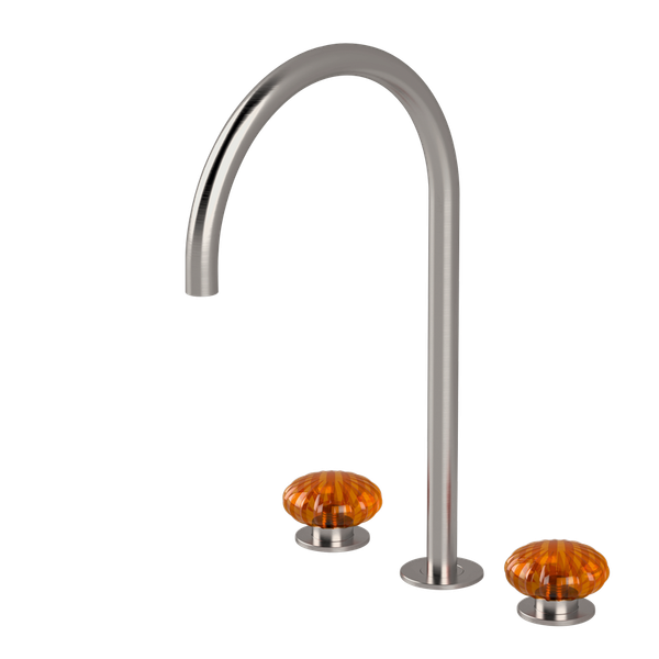  Vòi chậu lavabo xoay 3 lỗ cao 380mm bằng stainless steel Dorin - DOR26 