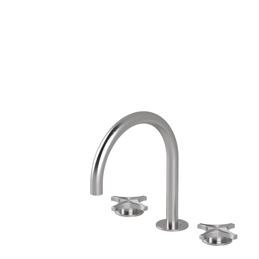  Vòi chậu lavabo xoay 3 lỗ cao 220mm bằng stainless steel Dixi - DXN23 