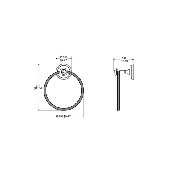  Móc tròn treo khăn Rose Quartz SW bằng đồng - 3442-RSQU 