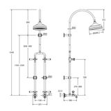  Sen cây gắn tường có vòi xả bằng đồng Ellian - E455123 