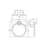  Móc tròn treo khăn phòng tắm stainless steel Ellian - E81002 