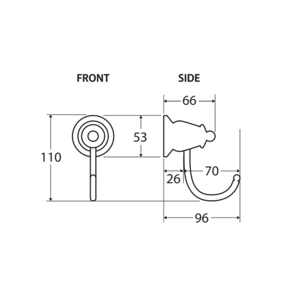  Móc treo quần áo phòng tắm stainless steel Ellian - E81004 