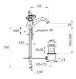  Vòi chậu lavabo bằng đồng Eccelsa - 3219 