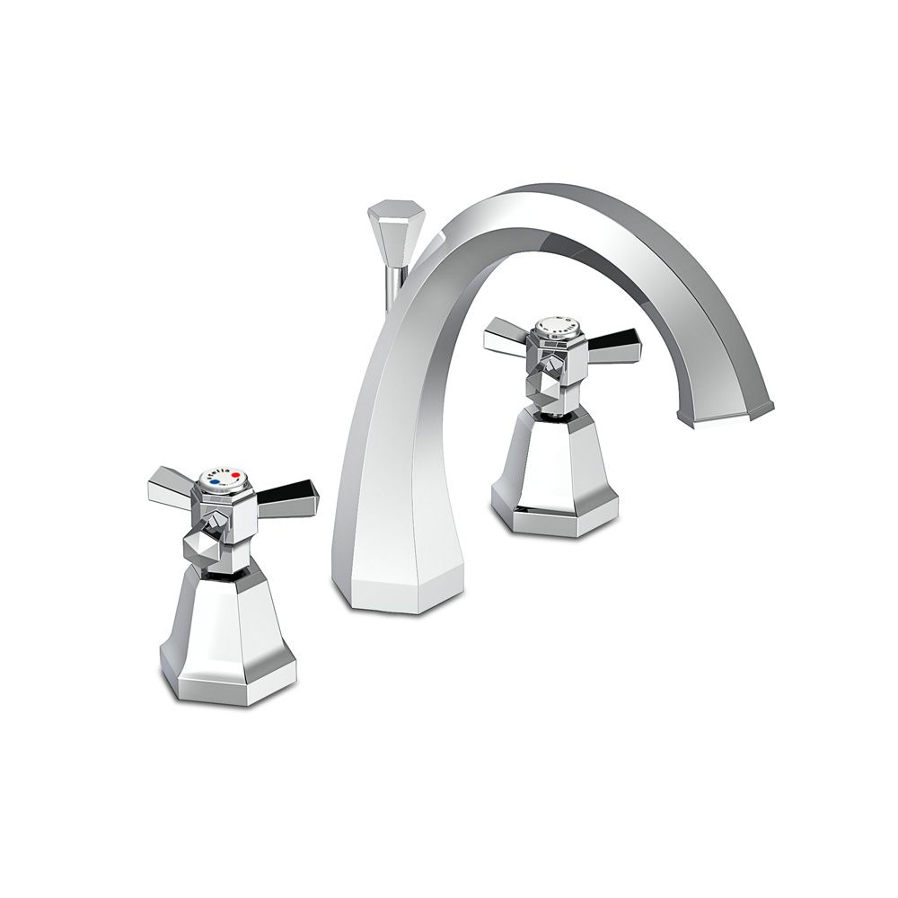  Vòi chậu lavabo 3 lỗ cao 202mm bằng đồng Eccelsa - 3225TC 
