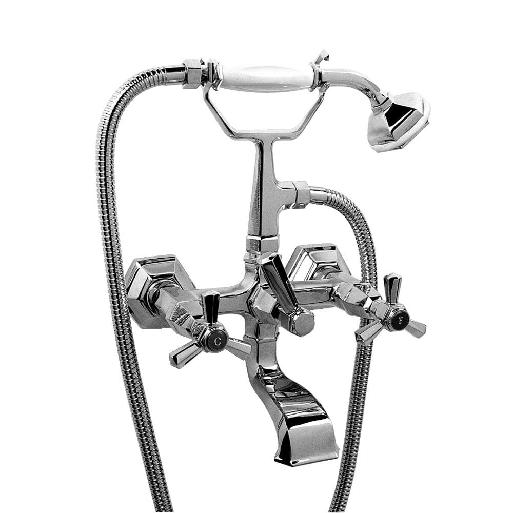 Vòi bồn tắm gắn tường có vòi sen cầm tay bằng đồng Eccelsa - 3274-306 