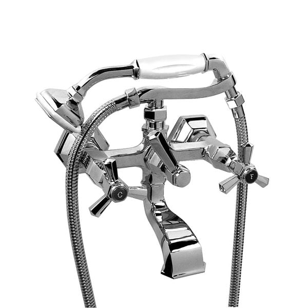  Vòi bồn tắm gắn tường có vòi sen cầm tay bằng đồng Eccelsa - 3274-306FB 