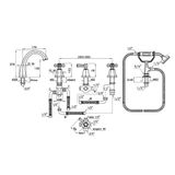  Vòi bồn tắm 5 lỗ có vòi sen cầm tay bằng đồng Eccelsa - 3256TRTC307 