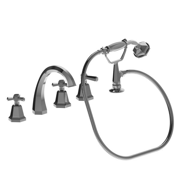  Vòi bồn tắm 5 lỗ có vòi sen cầm tay bằng đồng Eccelsa - 3256TRTC307 