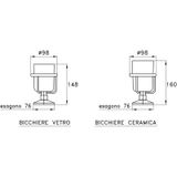  Ly đựng bàn chải đánh răng để bàn phòng tắm bằng đồng Eccelsa - 1014-B012 