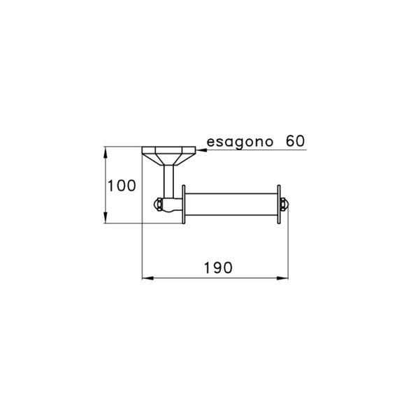  Móc treo giấy vệ sinh không nắp chụp bằng đồng Eccelsa - 1033 